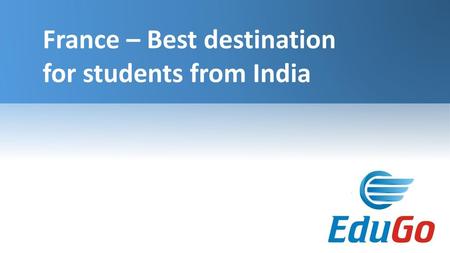 France – Best destination for students from India