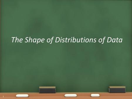 The Shape of Distributions of Data