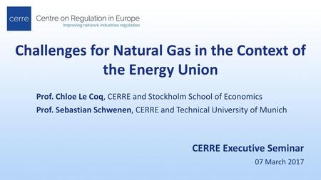 Challenges for Natural Gas in the Context of the Energy Union