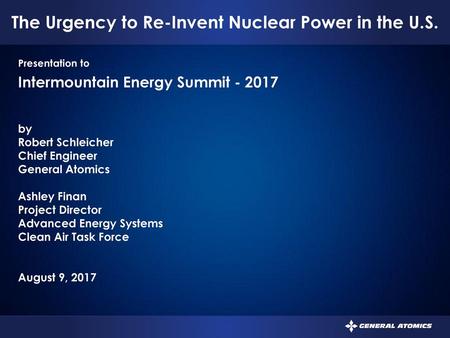 The Urgency to Re-Invent Nuclear Power in the U.S.