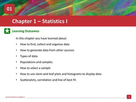 Chapter 1 – Statistics I 01 Learning Outcomes