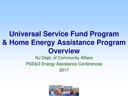 NJ Dept. of Community Affairs PSE&G Energy Assistance Conferences 2017