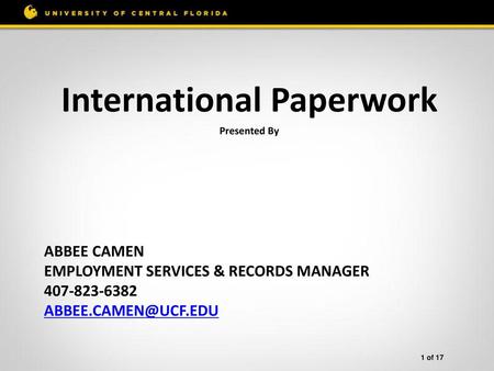 International Paperwork