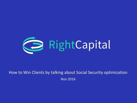 How to Win Clients by talking about Social Security optimization