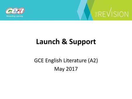 GCE English Literature (A2) May 2017