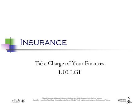 * Take Charge of Your Finances G1