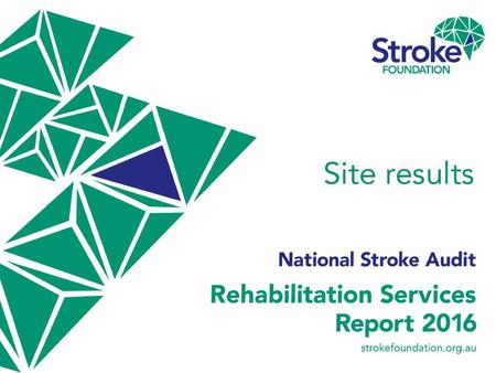National Stroke Audit Rehabilitation Services 2016