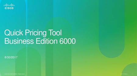 Quick Pricing Tool Business Edition 6000