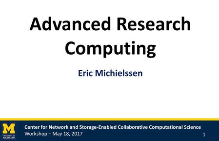 Advanced Research Computing