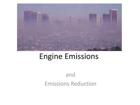 and Emissions Reduction