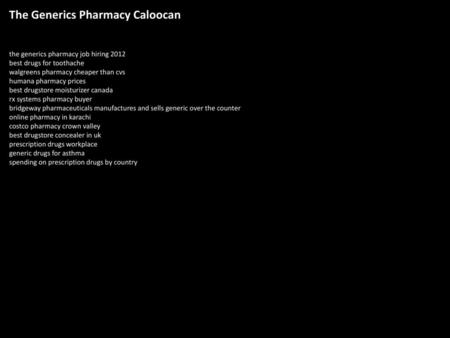 The Generics Pharmacy Caloocan