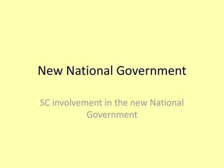 New National Government