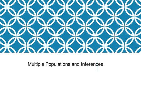 Multiple Populations and Inferences