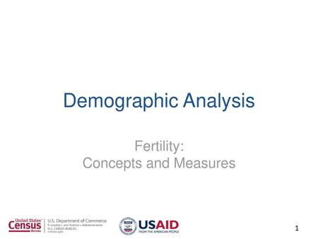 Fertility: Concepts and Measures