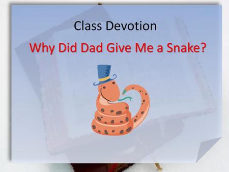 Why Did Dad Give Me a Snake?