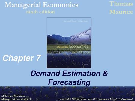 Demand Estimation & Forecasting