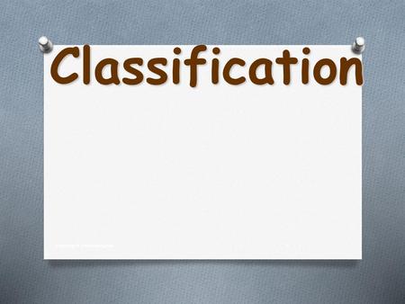 Classification copyright cmassengale.