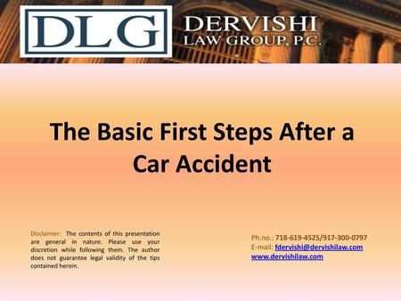 The Basic First Steps After a Car Accident