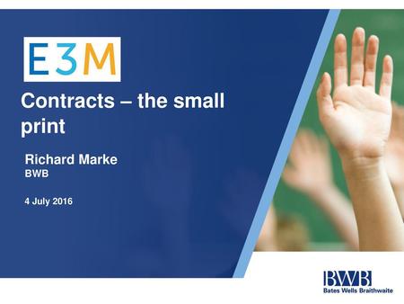 Contracts – the small print
