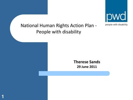 National Human Rights Action Plan - People with disability