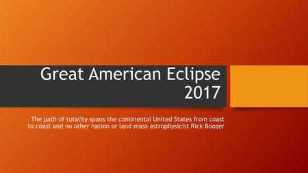 Great American Eclipse 2017