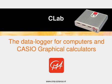 The data-logger for computers and CASIO Graphical calculators