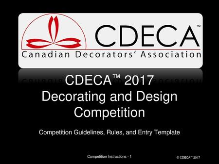 CDECA™ 2017 Decorating and Design Competition