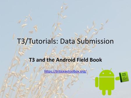 T3/Tutorials: Data Submission