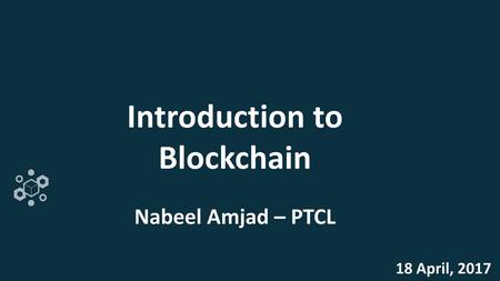 Introduction to Blockchain