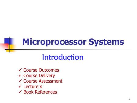 Microprocessor Systems