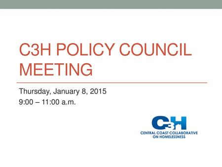 C3H Policy Council Meeting