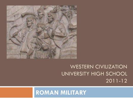 Western civilization University high school