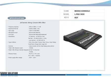 16Channels Mixing Console With Effect