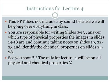 Instructions for Lecture 4