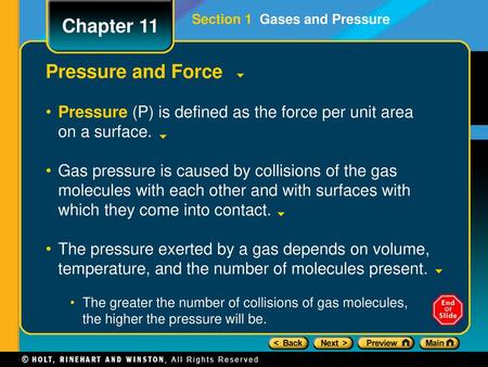 Chapter 11 Pressure and Force