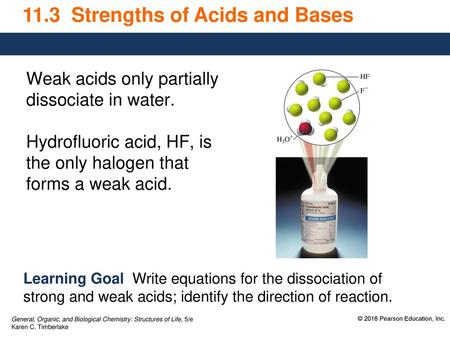 11.3 Strengths of Acids and Bases