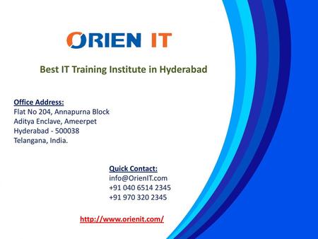 Best IT Training Institute in Hyderabad