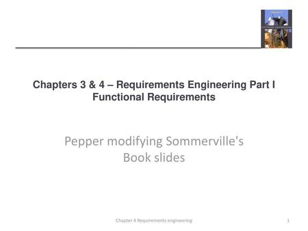 Pepper modifying Sommerville's Book slides