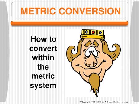 How to convert within the metric system