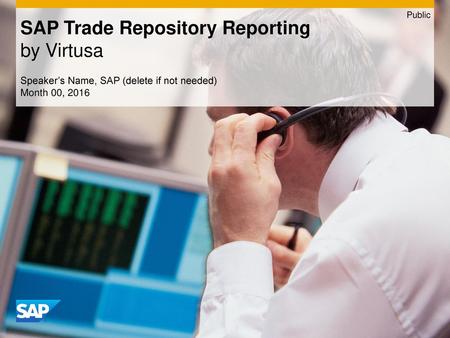 SAP Trade Repository Reporting by Virtusa