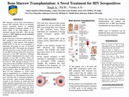 Bone Marrow Transplantation: A Novel Treatment for HIV Seropositives