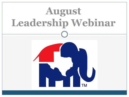 August Leadership Webinar