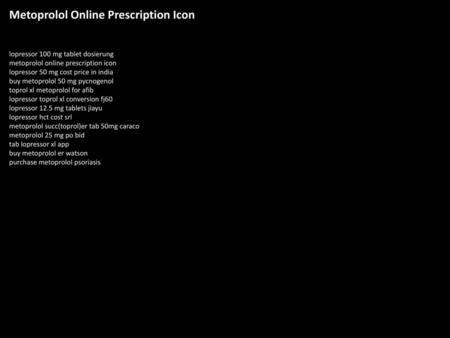 Metoprolol Online Prescription Icon