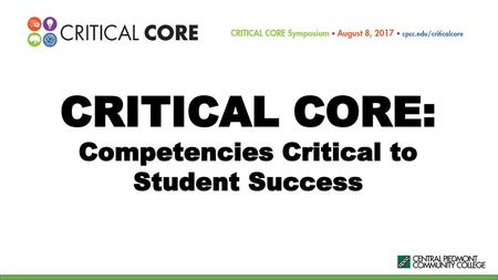 Competencies Critical to