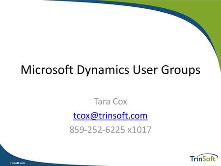 Microsoft Dynamics User Groups