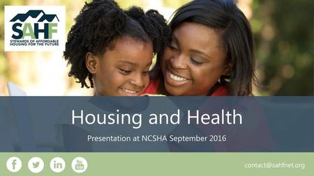Presentation at NCSHA September 2016