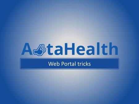 Web Portal tricks.