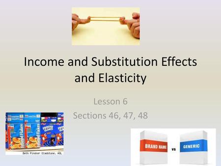 Income and Substitution Effects and Elasticity