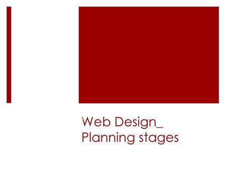 Web Design_ Planning stages