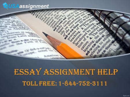 Essay Assignment Help Toll Free: How Essay Assignment Help You Our experts resort to proper research and in-depth evaluation to deliver.